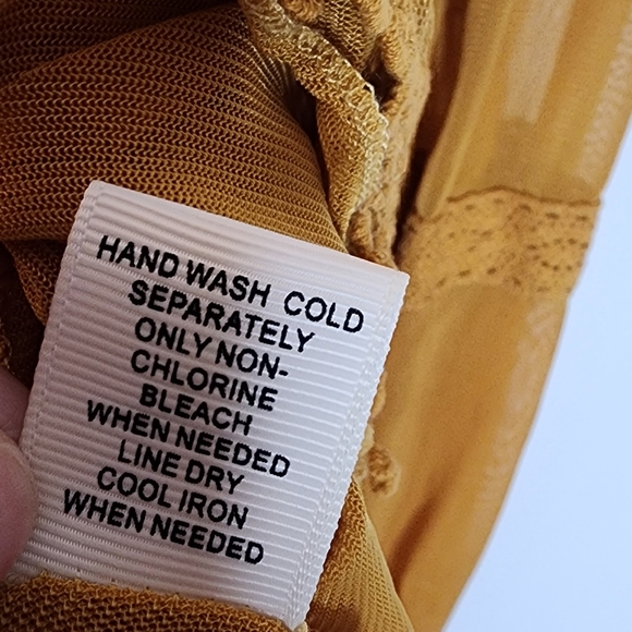 Lace Mesh Boho Woodland Fairy Goth Hippie Blouse Gold Size Medium - Picture 10 of 10